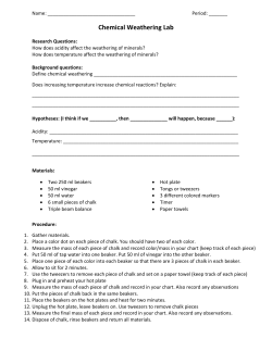 Chemical Weathering Lab