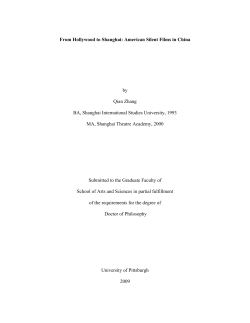 From Hollywood to Shanghai: American Silent - D