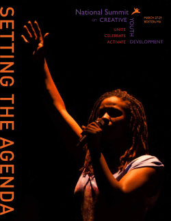 Setting the Agenda - Massachusetts Cultural Council