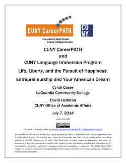 CLIP Entrepreneurship - The City University of New York