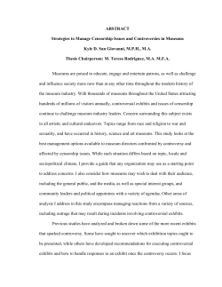 ABSTRACT Strategies to Manage Censorship Issues and