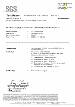 Test Report - Traco Power