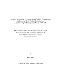 Attitudes of Canadian Government and Railway Companies to
