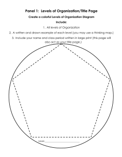 Panel 1: Levels of Organization/Title Page