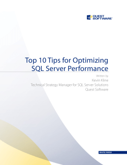 Top 10 Tips for Optimizing SQL Server Performance