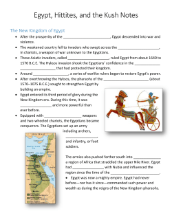 Egypt, Hittites, and the Kush Notes