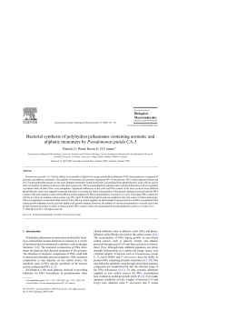 Bacterial synthesis of polyhydroxyalkanoates containing aromatic