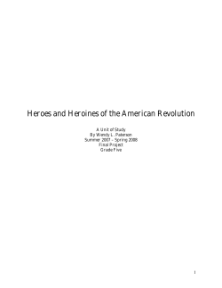 Heroes and Heroines of the American Revolution