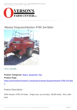 Massey Ferguson/Hesston 4790 3x4 Baler