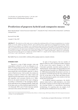 Prediction of popcorn hybrid and composite means