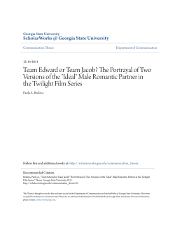 Team Edward or Team Jacob? The Portrayal of Two Versions of the