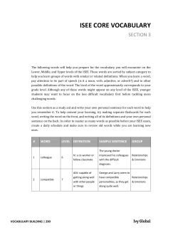 isee core vocabulary