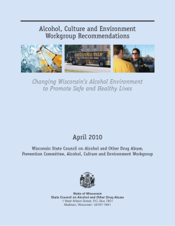 Changing the Wisconsin`s Alcohol Environment to Promote Safe and