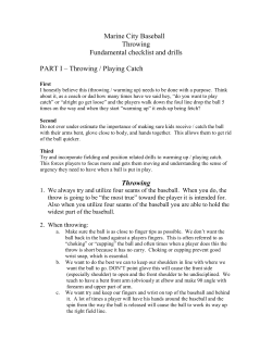 Throwing Fundamentals - Marine City Little League