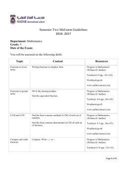 Mathematics - MADAR International School