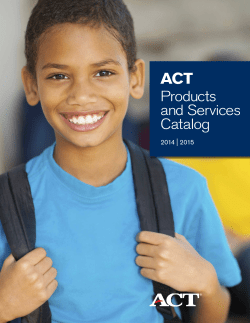 Products and Services Catalog