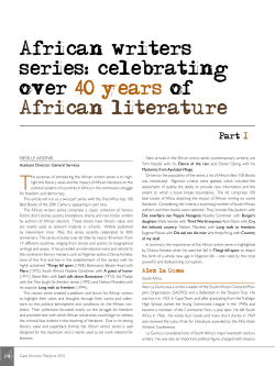 African writers series - Western Cape Government
