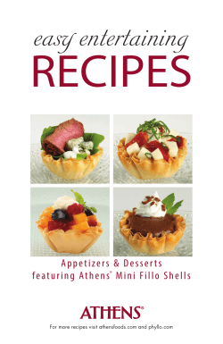 easy entertaining RECIPES
