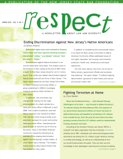 Ending Discrimination Against New Jersey`s Native Americans