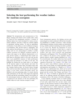 Selecting the best performing fire weather indices for Austrian