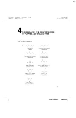 nomenclature and conformations of alkanes
