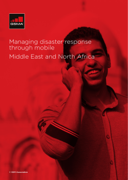 Managing disaster response through mobile Middle East and North