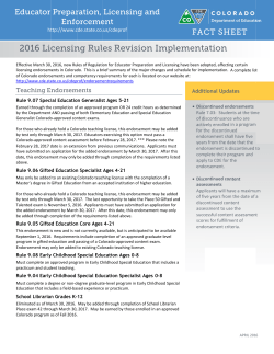 Endorsement fact sheet