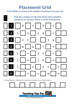 Placement Grid Placement Grid
