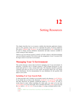 Setting Resources - your partner for Open Systems