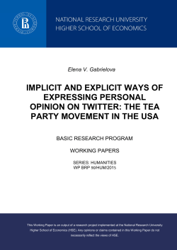 implicit and explicit ways of expressing personal opinion on twitter