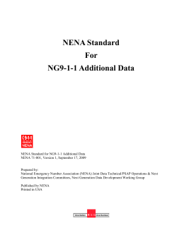 NG9-1-1 Additional Data - National Emergency Number Association