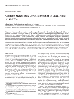 Coding of Stereoscopic Depth Information in Visual Areas V3 and V3A