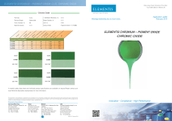 ELEMENTIS CHROMIUM -- PIGMENT GRADE CHROMIC OXIDE