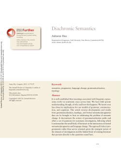 Diachronic Semantics
