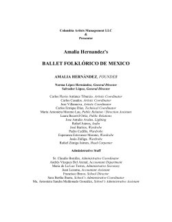 BALLET FOLKL&Oacute;RICO DE MEXICO