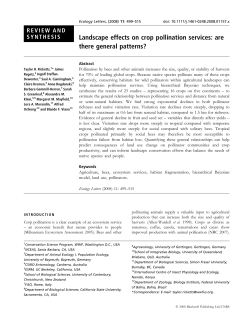 Landscape effects on crop pollination services: are there general