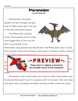 Pteranodon - Super Teacher Worksheets