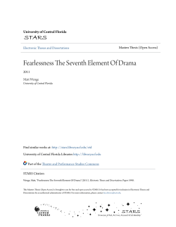 Fearlessness The Seventh Element Of Drama - STARS