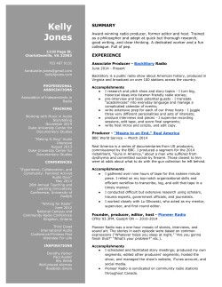 Radio Resume - WordPress.com