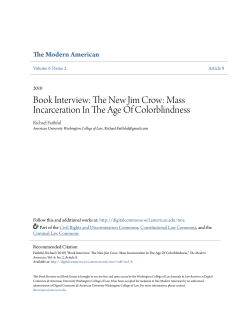 Book Interview: The New Jim Crow