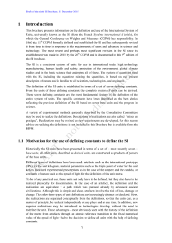 DRAFT 9th edition of the SI Brochure (dated 11 December