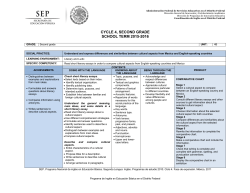 cycle 4, second grade school term 2015-2016