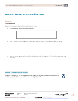 Lesson 4: Percent Increase and Decrease