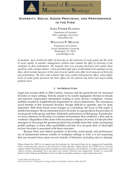 Diversity, Social Goods Provision, and