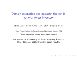 Domain estimation and poststratification in national forest inventory