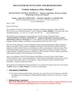 Catholic Indigenous Elders Dialogue