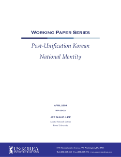 Post-Unification Korean National Identity - US