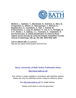 Identification of coherent flood regions across Europe by using the