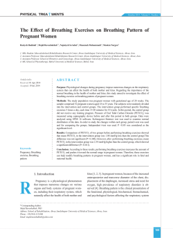 The Effect of Breathing Exercises on Breathing Pattern of Pregnant