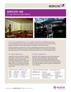 ACRYLITE&reg; LED data sheet